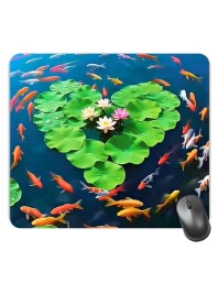 Customized Beautiful Fishes Picture Sublimation Mouse Pad | 8 X 7.5 Inch | Smooth Cloth Surface | Non-Slip Rubber Base | Personalized Mousepad for Laptop & Desktop (F17257)