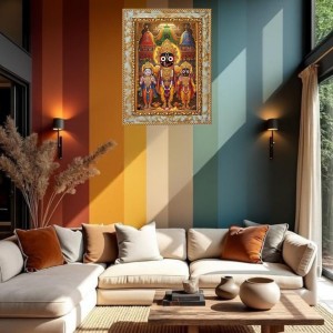 Jai Jagannath Digital Print Photo 12.7x14.7 inches (I5993) - Vibrant Religious Wall Art for Home or Office Decor.