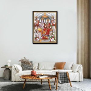 Ram Darbar Laminated Photo - 5x7 Inches, Divine Blessings for Home & Office and Temple Decoration Ram Darbar Laminated Photo - 5x7 Inches, Divine Blessings for Home & Office and Temple Decoration