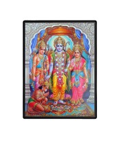 Ram Darbar Laminated Photo - 7x9 Inches, Divine Blessings for Home & Office and Temple Decoration