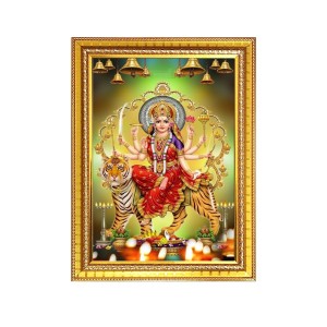 Maa Durga Nav Roop Photo Frame - 12x16 Inches, Brown Wooden Frame for Home, Office & Temple Decoration Maa Durga Nav Roop Photo Frame - 12x16 Inches, Brown Wooden Frame for Home, Office & Temple Decoration
