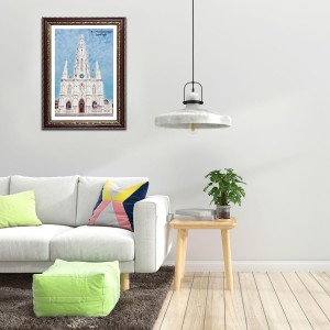 San Thomas Basilica Church Photo Frame, Beautiful Elegant Framed Wall Art of Iconic Cathedral