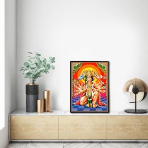 Panchamukhi Hanuman Laminated Photo - 5x7 Inches, Divine Blessings for Home & Office and Temple Decoration