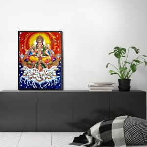 Surya Laminated Photo - 5x7 Inches, Divine Blessings for Home & Office and Temple Decoration Surya Laminated Photo - 5x7 Inches, Divine Blessings for Home & Office and Temple Decoration