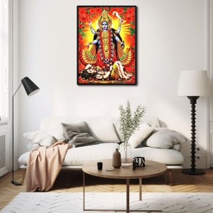Maa Kaali Laminated Photo - 13x15 Inches, Divine Blessings for Home & Office and Temple Decoration