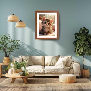 AI Funny Cute Kitty Cat Art Picture for Kids - 10x14 inches, Brown Color - Perfect Wall Decor for Children's Room AI Funny Cute Kitty Cat Art Picture for Kids - 10x14 inches, Brown Color - Perfect Wall Decor for Children's Room