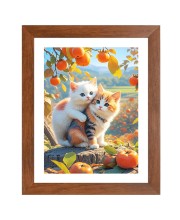 AI Funny Cute Cat Art Picture for Kids - 10x14 inches, Brown Color - Perfect Wall Decor for Children's Room AI Funny Cute Cat Art Picture for Kids - 10x14 inches, Brown Color - Perfect Wall Decor for Children's Room