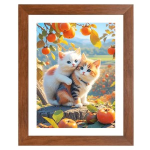 AI Funny Cute Cat Art Picture for Kids - 10x14 inches, Brown Color - Perfect Wall Decor for Children's Room AI Funny Cute Cat Art Picture for Kids - 10x14 inches, Brown Color - Perfect Wall Decor for Children's Room