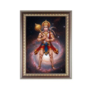 Sri Hanuman ji Photo Frame - 10x14 Inches, Brown Wooden Frame for Home, Office & Temple Decoration Sri Hanuman ji Photo Frame - 10x14 Inches, Brown Wooden Frame for Home, Office & Temple Decoration