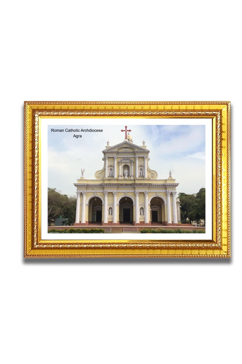 Roman Catholic Archdiocese Church Photo Frame, Beautiful Elegant Framed Wall Art of Iconic Cathedral