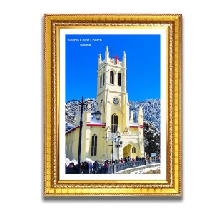 Shimla Christ Church Church Photo Frame, Beautiful Elegant Framed Wall Art of Iconic Cathedral Shimla Christ Church Church Photo Frame, Beautiful Elegant Framed Wall Art of Iconic Cathedral
