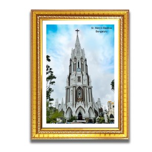 St. Mary Church Photo Frame, Beautiful Elegant Framed Wall Art of Iconic Cathedral St. Mary Church Photo Frame, Beautiful Elegant Framed Wall Art of Iconic Cathedral