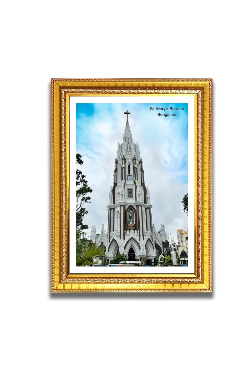 St. Mary Church Photo Frame, Beautiful Elegant Framed Wall Art of Iconic Cathedral