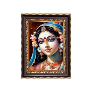 Sri Radha Digital Print Photo 6.7x8.7 inches - Vibrant Religious Wall Art for Home, Office and Temple Decor. Sri Radha Digital Print Photo 6.7x8.7 inches - Vibrant Religious Wall Art for Home, Office and Temple Decor.