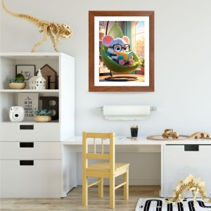 AI Funny Cartoon mouse Art Picture for Kids - 12x16 inches, Brown Color - Perfect Wall Decor for Children's Room AI Funny Cartoon mouse Art Picture for Kids - 12x16 inches, Brown Color - Perfect Wall Decor for Children's Room