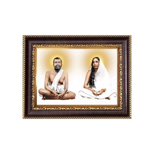 Shree Ramkrishna Paramhans and Maa Sarada Digital Print Photo 6.7x8.7 inches - Vibrant Religious Wall Art for Home, Office and Temple Decor.