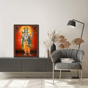 Ram Laminated Photo - 9x11 Inches, Divine Blessings for Home & Office and Temple Decoration