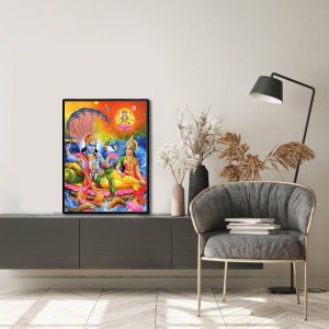 Vishnu lakxmi Laminated Photo - 5x7 Inches, Divine Blessings for Home & Office and Temple Decoration Vishnu lakxmi Laminated Photo - 5x7 Inches, Divine Blessings for Home & Office and Temple Decoration
