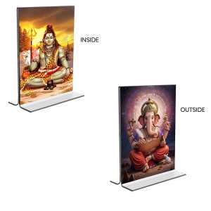 Lord Shiva & Lord Ganesh Acrylic T-Style Photo Stand - 5x7 Inches, Compact and Stylish Spiritual Display, easily change 2 photos (Pack of 1) Lord Shiva & Lord Ganesh Acrylic T-Style Photo Stand - 5x7 Inches, Compact and Stylish Spiritual Display, easily change 2 photos (Pack of 1)