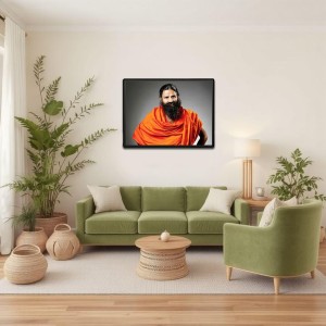 Baba Ramdev Laminated Photo - 5x7 Inches, Divine Blessings for Home & Office and Temple Decoration