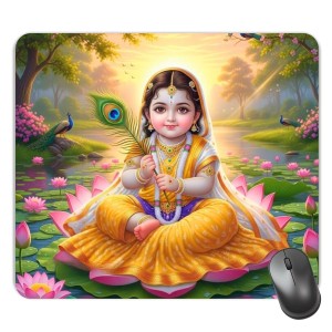 Customized Goddess Radha Picture Sublimation Mouse Pad | 8 X 7.5 Inch | Smooth Cloth Surface | Non-Slip Rubber Base | Personalized Mousepad for Laptop & Desktop (F17009) Customized Goddess Radha Picture Sublimation Mouse Pad | 8 X 7.5 Inch | Smooth Cloth Surface | Non-Slip Rubber Base | Personalized Mousepad for Laptop & Desktop (F17009)
