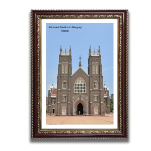 Arthunkal Basilica Church Photo Frame, Beautiful Elegant Framed Wall Art of Iconic Cathedral Arthunkal Basilica Church Photo Frame, Beautiful Elegant Framed Wall Art of Iconic Cathedral