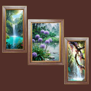 3-Pack Majestic nature Photo Frames - 2 Pieces 8x15 Inch & 1 Piece 12x15 Inch - Rustic Wall Art for Home & Office Decor - Botanical Wall Hanging for Living Room, Bedroom, or Workspace