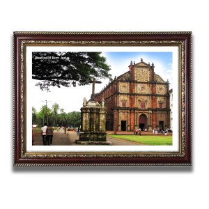 Basilica of Bom Jesus Church Photo Frame, Beautiful Elegant Framed Wall Art of Iconic Cathedral Basilica of Bom Jesus Church Photo Frame, Beautiful Elegant Framed Wall Art of Iconic Cathedral