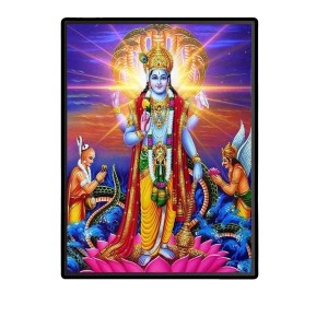 Vishnu Laminated Photo - 5x7 Inches, Divine Blessings for Home & Office and Temple Decoration Vishnu Laminated Photo - 5x7 Inches, Divine Blessings for Home & Office and Temple Decoration
