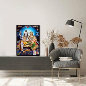 Shiva Family Laminated Photo - 5x7 Inches, Divine Blessings for Home & Office and Temple Decoration Shiva Family Laminated Photo - 5x7 Inches, Divine Blessings for Home & Office and Temple Decoration