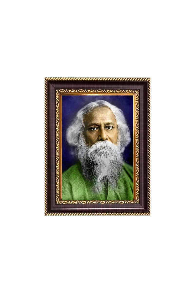 Sri Rabindra Nath Tagore Digital Print Photo 6.7x8.7 inches - Vibrant Religious Wall Art for Home or Office Decor.