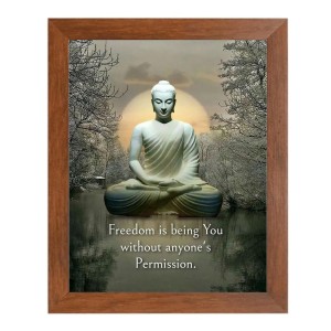 Buddha & His Famous Quote Photo Frame - Brown Frame, Perfect for Office & Wall Decoration, Ideal Gift Buddha & His Famous Quote Photo Frame - Brown Frame, Perfect for Office & Wall Decoration, Ideal Gift