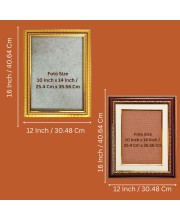 The Chottanikkara Temple Photo Frame - 12x16 Inches, Brown Wooden Frame for Home, Office & Temple Decoration