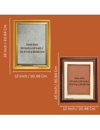 Shri laxmi hayagreeva swamy Photo Frame - 12x16 Inches, Brown Wooden Frame for Home, Office & Temple Decoration