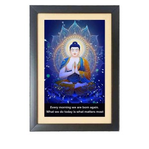 Buddha & His Famous Quote Photo Frame - Brown Frame, 11x15 Inches, Perfect for Office & Wall Decoration, Ideal Gift Buddha & His Famous Quote Photo Frame - Brown Frame, 11x15 Inches, Perfect for Office & Wall Decoration, Ideal Gift