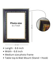 Hitech Sales Sai Baba Frame for Pooja Room, Temple and Home Decoration, Printed Photo with Floral Design Polystyrene Frame, 5 x 7 Inches - Brown, Ideal for Gifting (Pack of 1)