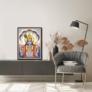 Vishnu Laminated Photo - 5x7 Inches, Divine Blessings for Home & Office and Temple Decoration Vishnu Laminated Photo - 5x7 Inches, Divine Blessings for Home & Office and Temple Decoration
