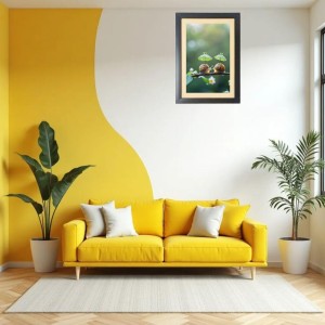 Two cute snails under two little umbrellas Black Photo Frame Funny Animal and Bird Cartoon Art Two cute snails under two little umbrellas Black Photo Frame Funny Animal and Bird Cartoon Art