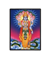 Vishnu Laminated Photo - 5x7 Inches, Divine Blessings for Home & Office and Temple Decoration