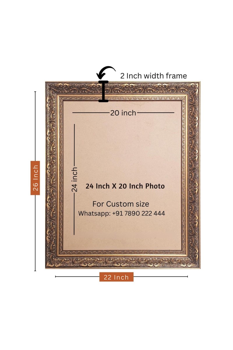 Sri Ganesh Big Photo Frame - 22x26 Inches for Home & Office Decoration