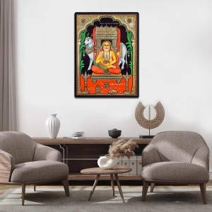 Raghavendra Swami Laminated Photo - 13x15 Inches, Divine Blessings for Home & Office and Temple Decoration