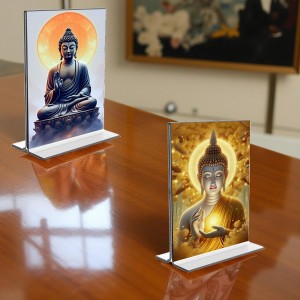Buddha Acrylic T-Style Photo Stand - 11x13 Inches, Compact and Stylish Spiritual Display, easily change 2 photos (Pack of 1) Buddha Acrylic T-Style Photo Stand - 11x13 Inches, Compact and Stylish Spiritual Display, easily change 2 photos (Pack of 1)