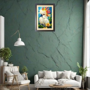 The parrot painting Black Photo Frame Funny Animal and Bird Cartoon Art The parrot painting Black Photo Frame Funny Animal and Bird Cartoon Art