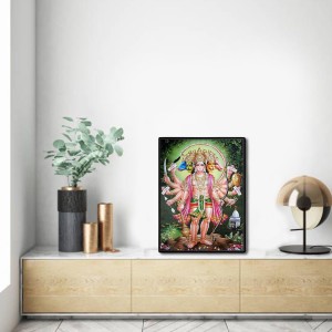 Panchamukhi Hanuman Laminated Photo - 5x7 Inches, Divine Blessings for Home & Office and Temple Decoration