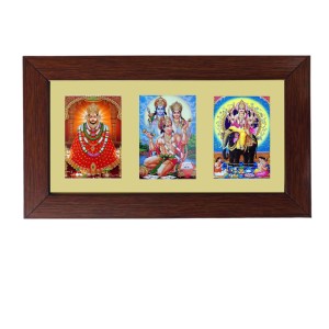 Sri Khatu Shyam Ji, Sri Hanuman, Sri Vishwakarma Color Photo Frame - 5x7 Inch, Elegant Religious Home & Temple Decor Sri Khatu Shyam Ji, Sri Hanuman, Sri Vishwakarma Color Photo Frame - 5x7 Inch, Elegant Religious Home & Temple Decor