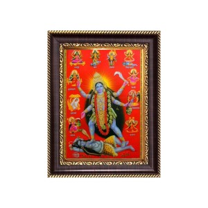 Maa Kali Digital Print Photo 6.7x8.7 inches - Vibrant Religious Wall Art for Home, Office and Temple Decor.