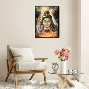 Shiva Laminated Photo - 7x9 Inches, Divine Blessings for Home & Office and Temple Decoration Shiva Laminated Photo - 7x9 Inches, Divine Blessings for Home & Office and Temple Decoration