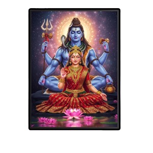Shiva Parvati Laminated Photo - 11x13 Inches, Divine Blessings for Home & Office and Temple Decoration Shiva Parvati Laminated Photo - 11x13 Inches, Divine Blessings for Home & Office and Temple Decoration