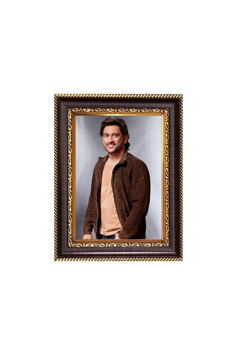 Sri Mahendra Singh Dhoni Digital Print Photo 10.7x12.7 inches - Vibrant Religious Wall Art for Home or Office Decor.