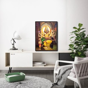 Narasimha Laminated Photo - 7x9 Inches, Divine Blessings for Home & Office and Temple Decoration Narasimha Laminated Photo - 7x9 Inches, Divine Blessings for Home & Office and Temple Decoration